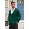 COOFANDY Men’s Cardigan Sweater Long Sleeve Casual V Neck Button Down Knitted Sweater with Pockets(Dark Green)