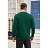 COOFANDY Men’s Cardigan Sweater Long Sleeve Casual V Neck Button Down Knitted Sweater with Pockets(Dark Green)