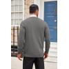 COOFANDY Men’s Cardigan Sweater Long Sleeve Casual V Neck Button Down Knitted Sweater with Pockets(Grey)