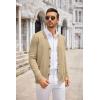 COOFANDY Men’s Cardigan Sweater Long Sleeve Casual V Neck Button Down Knitted Sweater with Pockets(Khaki)
