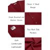 COOFANDY Men’s Cardigan Sweater Long Sleeve Casual V Neck Button Down Knitted Sweater with Pockets(Wine Red)