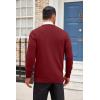 COOFANDY Men’s Cardigan Sweater Long Sleeve Casual V Neck Button Down Knitted Sweater with Pockets(Wine Red)