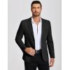 COOFANDY Mens Casual Blazer Knit Sport Coat Lightweight Two Button Suit Jacket(Black)