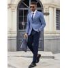 COOFANDY Mens Casual Blazer Knit Sport Coat Lightweight Two Button Suit Jacket(Blue)