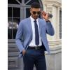 COOFANDY Mens Casual Blazer Knit Sport Coat Lightweight Two Button Suit Jacket(Blue)