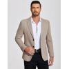 COOFANDY Mens Casual Blazer Knit Sport Coat Lightweight Two Button Suit Jacket(Champagne)