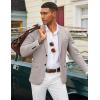 COOFANDY Mens Casual Blazer Knit Sport Coat Lightweight Two Button Suit Jacket(Coffee)