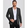 COOFANDY Mens Casual Blazer Knit Sport Coat Lightweight Two Button Suit Jacket(Dark Grey)