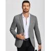 COOFANDY Mens Casual Blazer Knit Sport Coat Lightweight Two Button Suit Jacket(Grey)