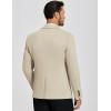 COOFANDY Mens Casual Blazer Knit Sport Coat Lightweight Two Button Suit Jacket(Light Khaki)