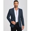 COOFANDY Mens Casual Blazer Knit Sport Coat Lightweight Two Button Suit Jacket(Navy Blue)