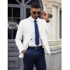 COOFANDY Mens Casual Blazer Knit Sport Coat Lightweight Two Button Suit Jacket(White)