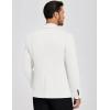 COOFANDY Mens Casual Blazer Knit Sport Coat Lightweight Two Button Suit Jacket(White)