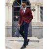 COOFANDY Mens Casual Blazer Knit Sport Coat Lightweight Two Button Suit Jacket(Wine Red)
