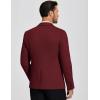 COOFANDY Mens Casual Blazer Knit Sport Coat Lightweight Two Button Suit Jacket(Wine Red)