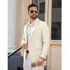 COOFANDY Men’s Casual Blazer Lightweight Sport Coats Two Buttons Slim Fit Suit Jacket for Business Wedding Dress(Beige)
