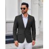 COOFANDY Men’s Casual Blazer Lightweight Sport Coats Two Buttons Slim Fit Suit Jacket for Business Wedding Dress(Black)