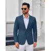 COOFANDY Men’s Casual Blazer Lightweight Sport Coats Two Buttons Slim Fit Suit Jacket for Business Wedding Dress(Blue)