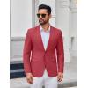 COOFANDY Men’s Casual Blazer Lightweight Sport Coats Two Buttons Slim Fit Suit Jacket for Business Wedding Dress(Dark Red)