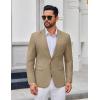COOFANDY Men’s Casual Blazer Lightweight Sport Coats Two Buttons Slim Fit Suit Jacket for Business Wedding Dress(Khaki)