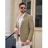 COOFANDY Men’s Casual Blazer Lightweight Sport Coats Two Buttons Slim Fit Suit Jacket for Business Wedding Dress(Khaki)