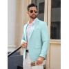 COOFANDY Men’s Casual Blazer Lightweight Sport Coats Two Buttons Slim Fit Suit Jacket for Business Wedding Dress(Light Blue)