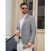 COOFANDY Men’s Casual Blazer Lightweight Sport Coats Two Buttons Slim Fit Suit Jacket for Business Wedding Dress(Light Grey)