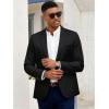 COOFANDY Mens Casual Blazer Slim Fit Sport Coat Lightweight Two Button Suit Jackets(Black)