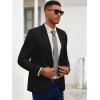 COOFANDY Mens Casual Blazer Slim Fit Sport Coat Lightweight Two Button Suit Jackets(Black)