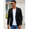 COOFANDY Mens Casual Blazer Slim Fit Sport Coat Lightweight Two Button Suit Jackets(Black)