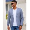 COOFANDY Mens Casual Blazer Slim Fit Sport Coat Lightweight Two Button Suit Jackets(Blue)