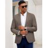COOFANDY Mens Casual Blazer Slim Fit Sport Coat Lightweight Two Button Suit Jackets(Brown)