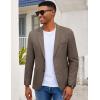 COOFANDY Mens Casual Blazer Slim Fit Sport Coat Lightweight Two Button Suit Jackets(Brown)