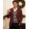 COOFANDY Mens Casual Blazer Slim Fit Sport Coat Lightweight Two Button Suit Jackets(Burgundy)