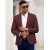 COOFANDY Mens Casual Blazer Slim Fit Sport Coat Lightweight Two Button Suit Jackets(Burgundy)
