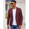 COOFANDY Mens Casual Blazer Slim Fit Sport Coat Lightweight Two Button Suit Jackets(Burgundy)