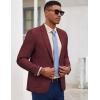 COOFANDY Mens Casual Blazer Slim Fit Sport Coat Lightweight Two Button Suit Jackets(Burgundy)