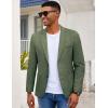 COOFANDY Mens Casual Blazer Slim Fit Sport Coat Lightweight Two Button Suit Jackets(Dark Green)