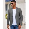 COOFANDY Mens Casual Blazer Slim Fit Sport Coat Lightweight Two Button Suit Jackets(Gray)