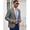 COOFANDY Mens Casual Blazer Slim Fit Sport Coat Lightweight Two Button Suit Jackets(Gray)