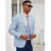 COOFANDY Mens Casual Blazer Slim Fit Sport Coat Lightweight Two Button Suit Jackets(Light Blue)