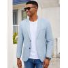 COOFANDY Mens Casual Blazer Slim Fit Sport Coat Lightweight Two Button Suit Jackets(Light Blue)