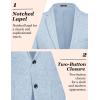 COOFANDY Mens Casual Blazer Slim Fit Sport Coat Lightweight Two Button Suit Jackets(Light Blue)