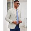 COOFANDY Mens Casual Blazer Slim Fit Sport Coat Lightweight Two Button Suit Jackets(Light Grey)