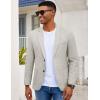 COOFANDY Mens Casual Blazer Slim Fit Sport Coat Lightweight Two Button Suit Jackets(Light Grey)