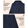 COOFANDY Mens Casual Blazer Slim Fit Sport Coat Lightweight Two Button Suit Jackets(Navy Blue)