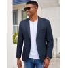 COOFANDY Mens Casual Blazer Slim Fit Sport Coat Lightweight Two Button Suit Jackets(Navy Blue)