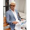 COOFANDY Mens Casual Blazer Slim Fit Sport Coat Lightweight Two Button Suit Jackets(Plaid Blazer- Blue)