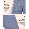 COOFANDY Mens Casual Blazer Slim Fit Sport Coat Lightweight Two Button Suit Jackets(Plaid Blazer- Blue)