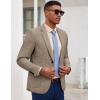 COOFANDY Mens Casual Blazer Slim Fit Sport Coat Lightweight Two Button Suit Jackets(Plaid Blazer-brown)
